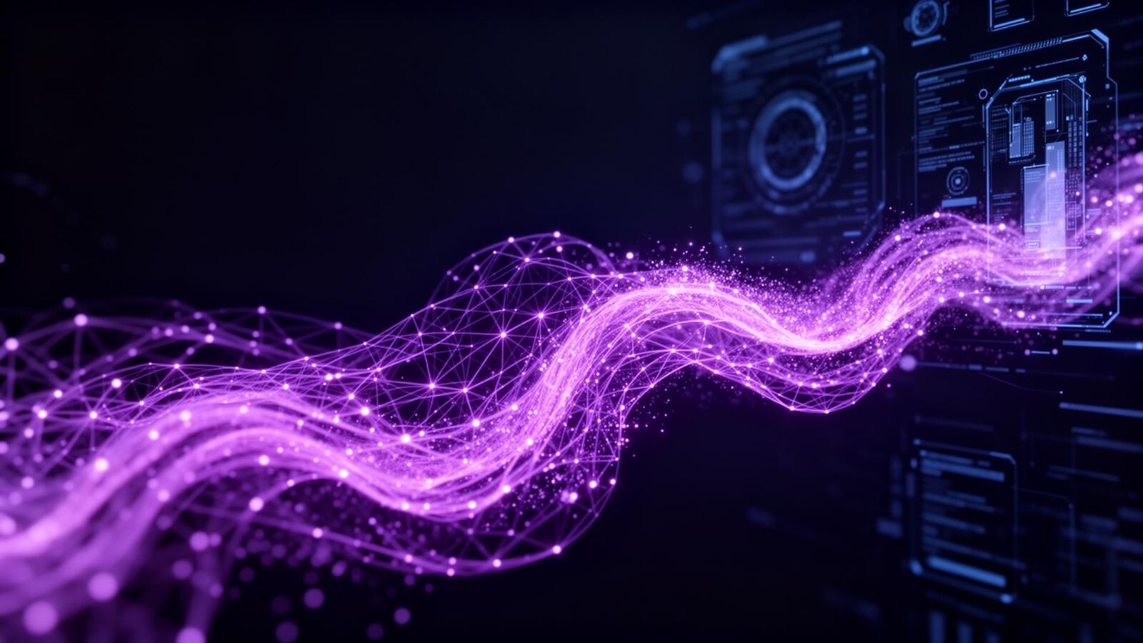 Futuristic neural network visualization